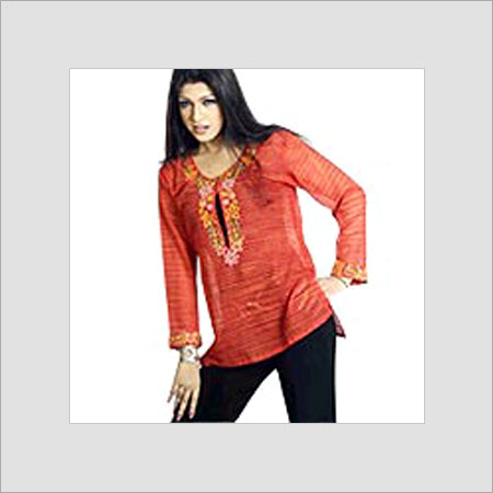 Handmade Bandhani Ladies Short Kurti Size: Small