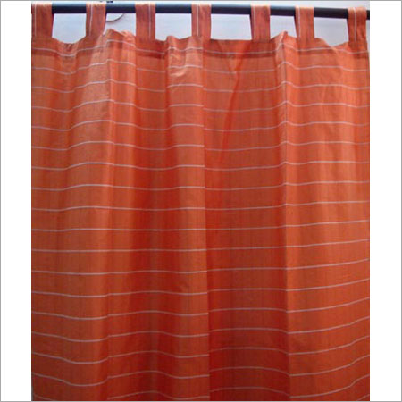 Orange Curtain With Stripes Use: Office