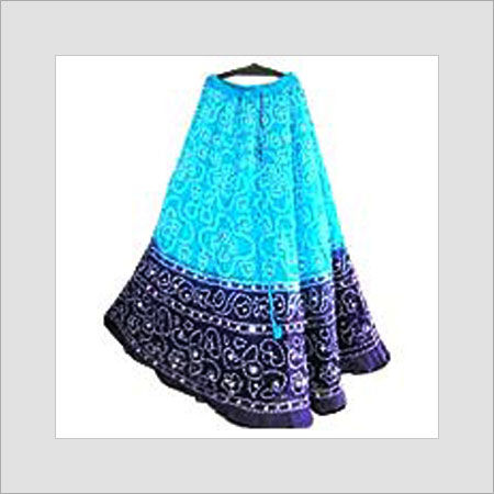 Printed Ladies Bandhani Skirts