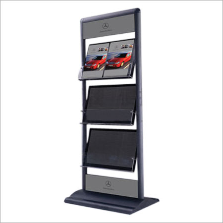 Black Industrial Literature Display Stand