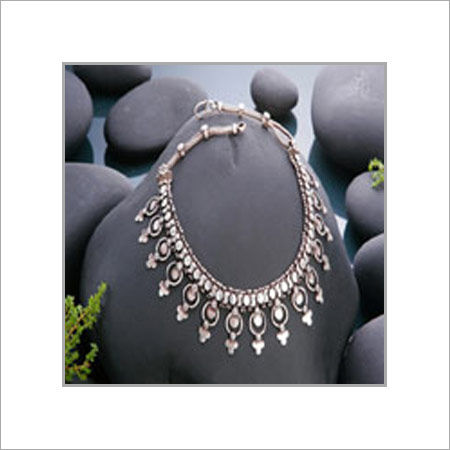 Party Wear Traditional Silver Necklace