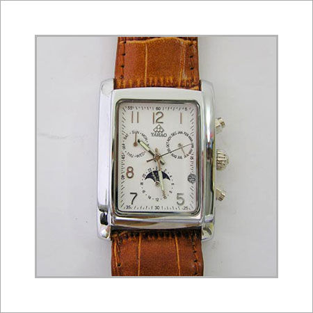 Wristwatch Chrono Leather Wrist Watches