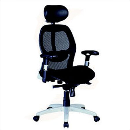 Black Ergonomically Shaped Net Office Chair