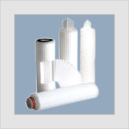 Pleated Cartridge Filter - Boro-Silicate Microglass Fibre, 0.5 to 90µm Absolute Removal Ratings, High Dirt Holding Capacity, FDA Compliant Polypropylene Material, Low Clean Differential Pressure