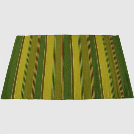 Rectangle Bold Stripes Printed Cotton Rug