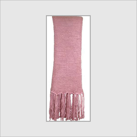 Pink Color Knitted Acrylic Throw