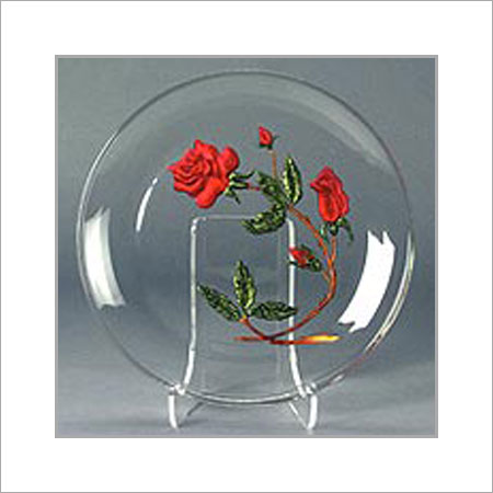 Impeccable Finish Flower Printed Glass