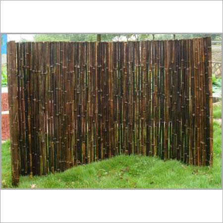 Natural Black Bamboo Fence