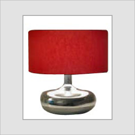 Red Aluminum Polished Table Lamp