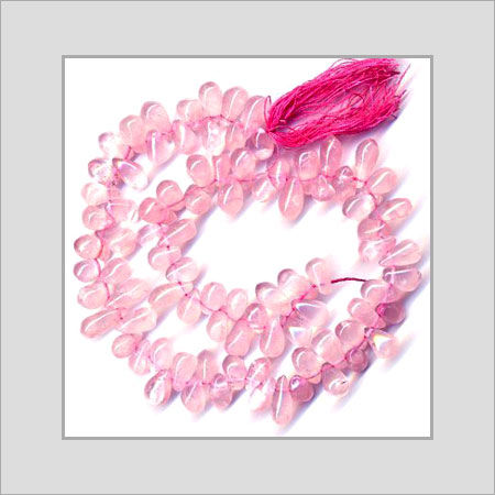 Oval Gemstone Pink Color Plain Beads