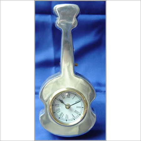 Silver Antique Design Aluminum Clock