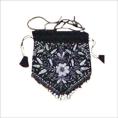 Premium Grade Embroidered Black Color Jute Bags