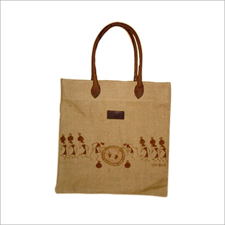 Brown Embroidered Designer Canvas Bags