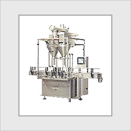 Fully Automatic Powder Filler - Dual Heads for Precise Fill Adjustments | Handles Powders and Granules from 5g to 1kg, PLC Controlled at 60 Bottles/Min