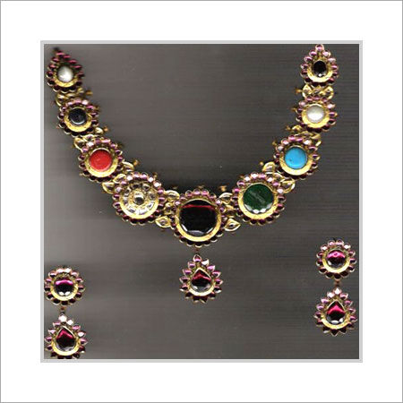 Necklace Kundan Navratan Jewelry Set