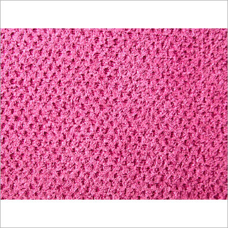 Shrink-Resistant Pink Color Mesh Suede Fabric