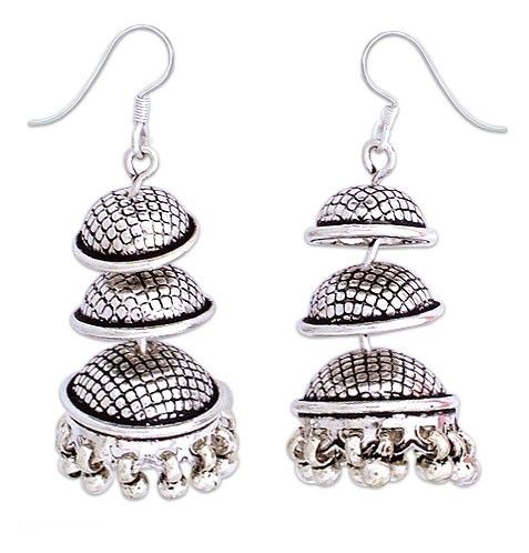 Silver Designer Hanging Earrings Gender: Children