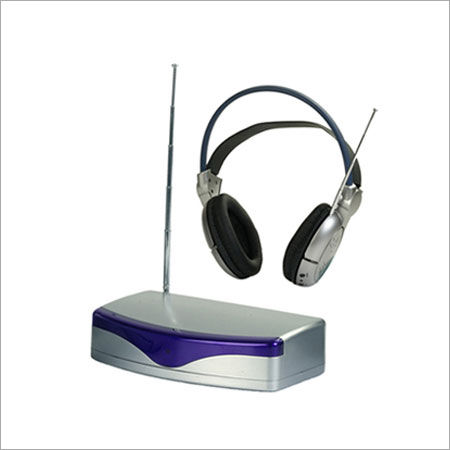 Black Wireless Fm Radio Headphone