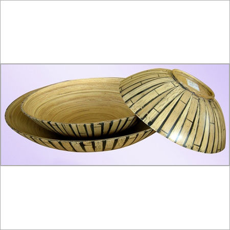 Brown Color Bamboo Bowl