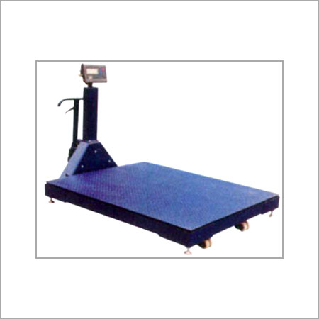 Blue Hand Push Platform Scale