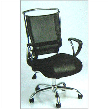 Black Medium Comfortable Back Chair