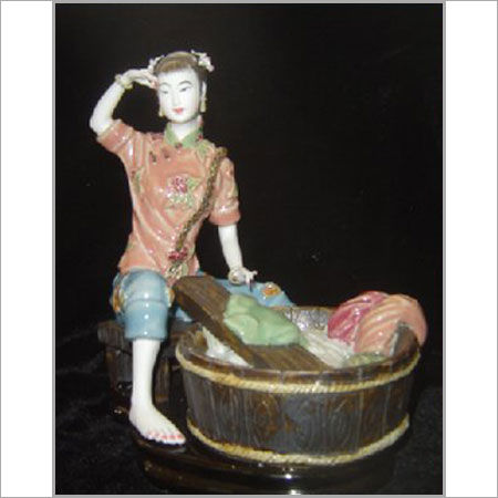 Attractive Housewife Porcelain Sculpture