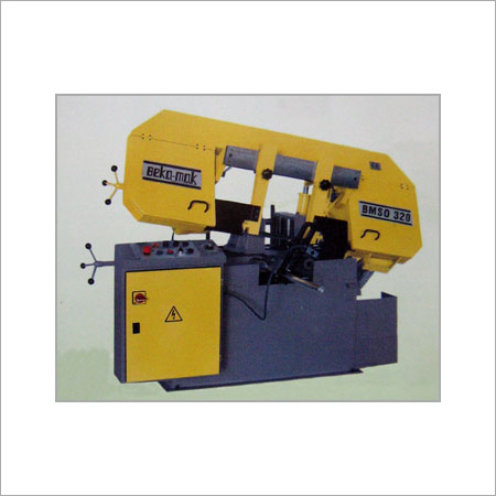 Automatic Horizontal Bandsaw Machine - Long Life, Superior Quality, High Efficiency | Full Automatic Cutting, Low Energy Consumption, Available in Yellow and Blue