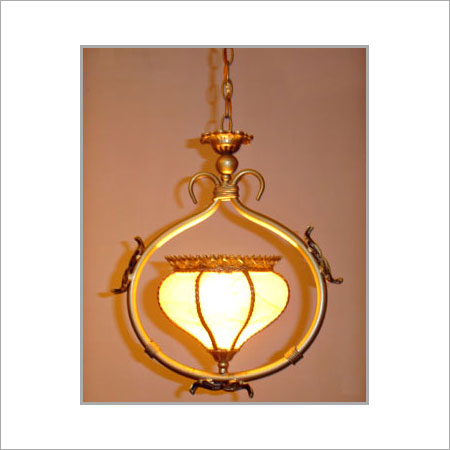 Golden Polished Parchment Pendant Lamp