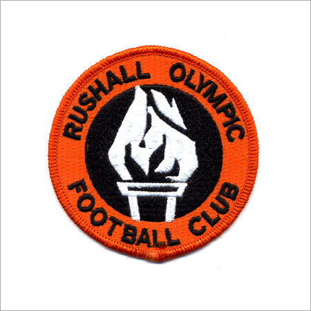 Orange Printed Round Sport Patches