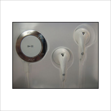 White Headphone With Remote Control