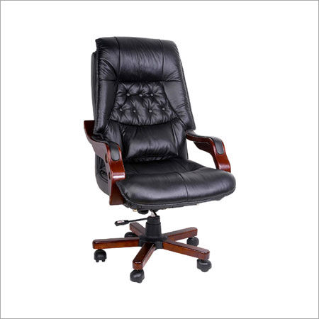 Black Leather Seat Boss Chair