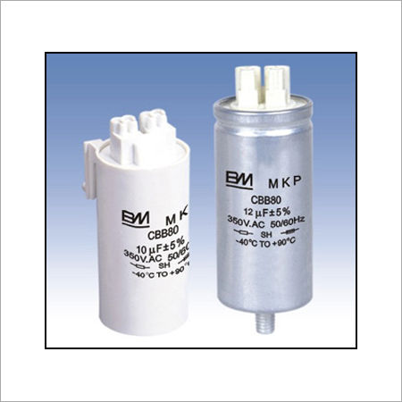 White Long Life Lighting Capacitor