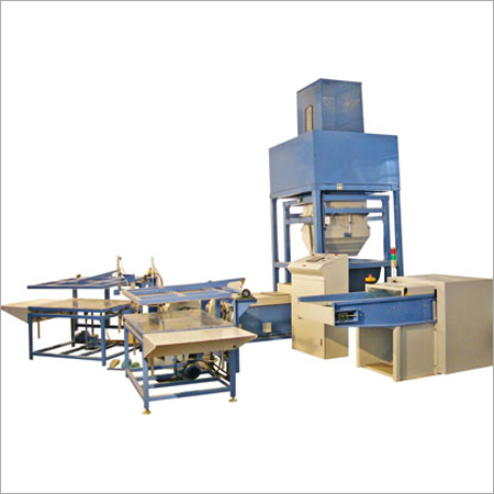 Blue Pillow And Cushion Automatic Filling Machine