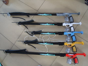 Fishing Spear Gun With Double-decked Barrel Length: Various Length Are  Avaialble Inch (in) at Best Price in Qingdao