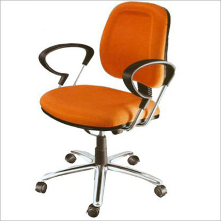 Orange Plain Comfortable Computer Chair