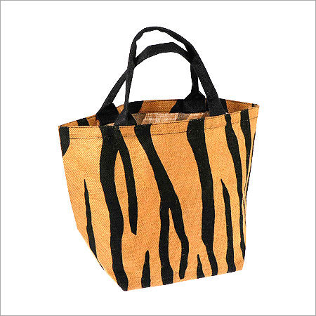 Pattern Plain Jute Shopping Bag