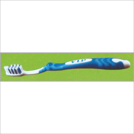 Various Colors Are Available Strong Rubberized Handle Sleek Toothbrush