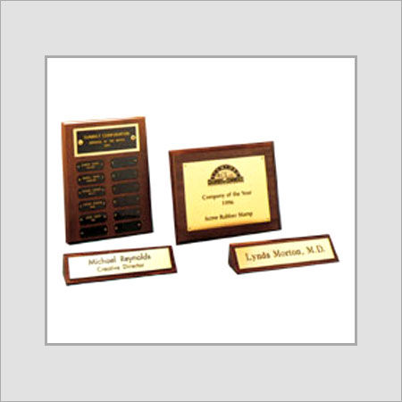 Various Colors Are Available Customized Metal Name Plates