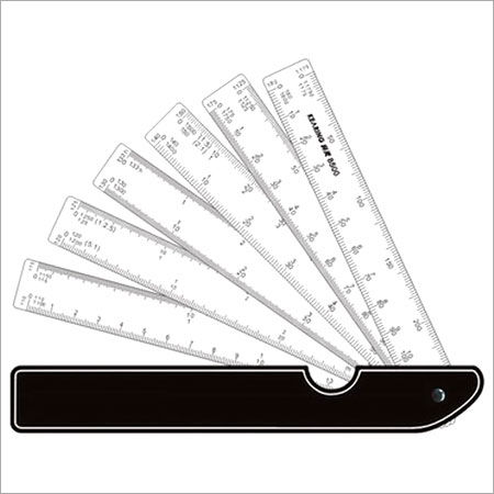 Rectangular Transparent Body Scale Ruler