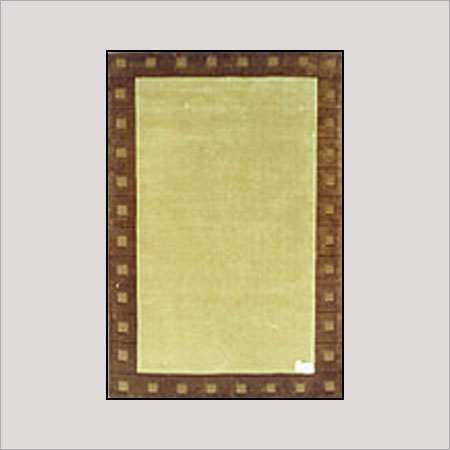 Bronw-Yellow Designer Hand Woven Rugs