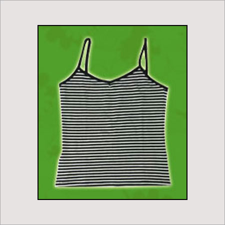 White-Black Ladies Cozy Fitting Strip Camisoles