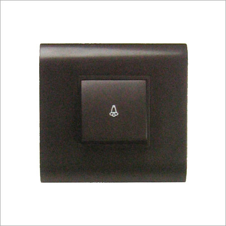 Plain Black Color Doorbell Switch Size: Standard Sizes Available