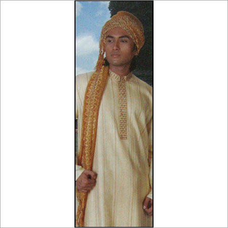 Yellow Mens Traditional Sherwani