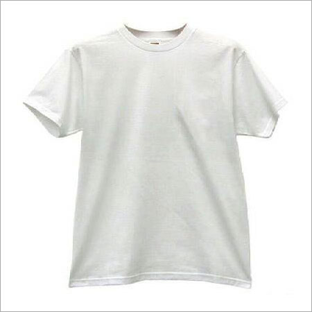 Plain White Cotton Knitted T-Shirts Age Group: Adults