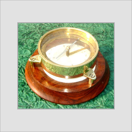 Golden Round Shape Nautical Compass