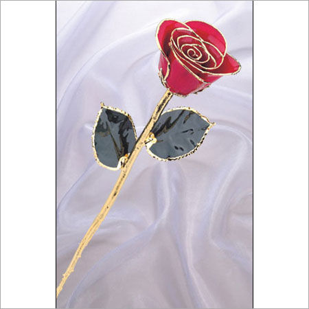 24kt Gold Trimmed Natural Rose