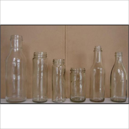 Transparent Empty Glass Bottles
