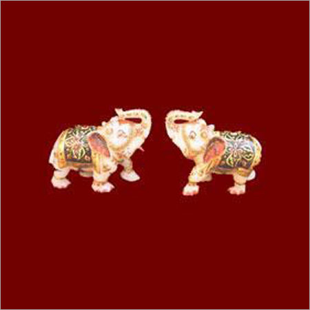 Sculpture Decorative Marble Elephant Statues