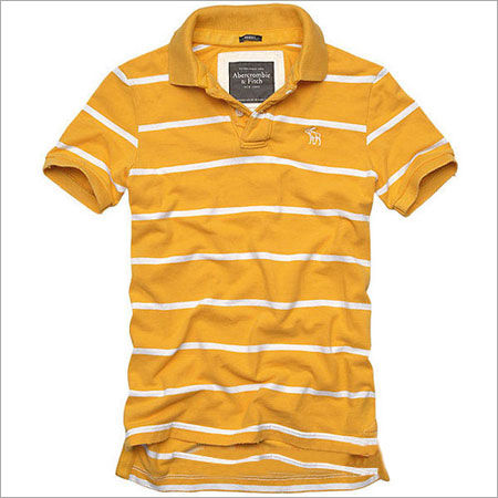 Yellow Half Sleeves Polo Neck T-Shirts