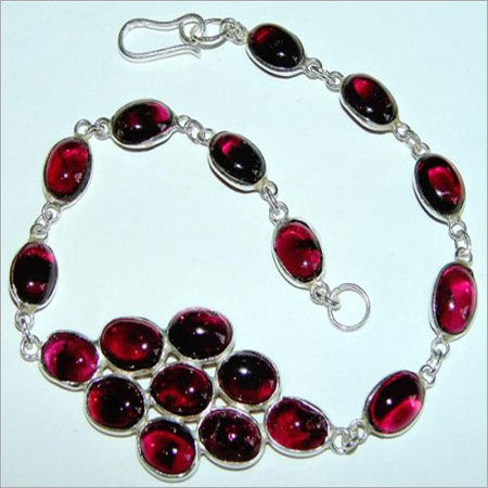 Fashion 925 Silver Sterling Garnet Bracelets